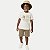 CONJUNTO VERÃO ALAKAZOO BERMUDA E CAMISETA MANGA CURTA ALGODÃO OFFWHITE MASCULINO INFANTIL - Imagem 1