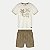 CONJUNTO VERÃO ALAKAZOO BERMUDA E CAMISETA MANGA CURTA ALGODÃO OFFWHITE MASCULINO INFANTIL - Imagem 2