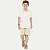 CONJUNTO VERÃO ALAKAZOO BERMUDA E POLO MANGA CURTA ALGODÃO OFFWHITE MASCULINO INFANTIL - Imagem 1