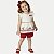 CONJUNTO VERÃO ALAKAZOO SHORT E BLUSA REGATA VERMELHO MALHA FEMININO INFANTIL - Imagem 1