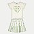 CONJUNTO VERÃO ALAKAZOO SAIA E BLUSA MANGA CURTA MALHA VERDE FEMININO INFANTIL - Imagem 2