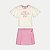 CONJUNTO VERÃO ALAKAZOO SHORT SAIA E BLUSA MANGA CURTA OFFWHITE FEMININO INFANTIL - Imagem 2