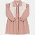 VESTIDO RANDA MUNDU MANGA LONGA MALHA COM COLETE OFF E ROSA FEMININO INFANTIL - Imagem 2