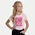 BLUSA BY GUS MANGA CURTA TSHIRT ALGODÃO SILKADA ROSA FEMININO INFANTIL - Imagem 1