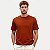 CAMISETA FICO MANGA CURTA COMFORT ALGODÃO LISA GOLA REDONDA TERRACOTA MASCULINO ADULTO - Imagem 1