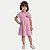 VESTIDO BY GUS MANGA CURTA MALHA LISTRADO ROSA FEMININO INFANTIL - Imagem 1
