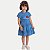 VESTIDO BY GUS MANGA CURTA MALHA LISTRADO AZUL ROYAL FEMININO INFANTIL - Imagem 1