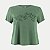 BLUSA LUNENDER MANGA CURTA MISTO BORDADO VERDE FEMININO ADULTO - Imagem 1