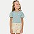 BLUSA ANGERO MANGA CURTA MALHA BORDADA AZUL PASTEL FEMININO INFANTIL - Imagem 1
