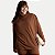 BLUSA LUNENDER MANGA LONGA MAIS MULHER MALHA MARROM FEMININO ADULTO - Imagem 1