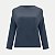 BLUSA LUNENDER MANGA LONGA MAIS MULHER MALHA AZUL FEMININO ADULTO - Imagem 1
