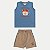 CONJUNTO VERÃO ANGERO BERMUDA E CAMISETA REGATA AZUL MASCULINO INFANTIL - Imagem 1