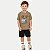 CONJUNTO VERÃO ANGERO BERMUDA E CAMISETA MANGA CURTA MALHA BEGE MASCULINO INFANTIL - Imagem 1