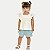 CONJUNTO VERÃO ANGERO SHORT E BLUSA MANGA CURTA MALHA OFFWHITE FEMININO INFANTIL - Imagem 1