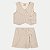 CONJUNTO VERÃO ANGERO SHORT E BLUSA REGATA MALHA BEGE FEMININO INFANTIL - Imagem 1