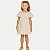 VESTIDO ANGERO MANGA CURTA MALHA BORDADA BEGE FEMININO INFANTIL - Imagem 1