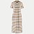 VESTIDO LUNENDER MANGA CURTA MISTO MIDI CARAMELO FEMININO ADULTO - Imagem 3