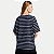 BLUSA HERING MANGA CURTA  MALHA LISTRADA AZUL MARINHO FEMININO ADULTO - Imagem 2