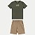 CONJUNTO VERÃO ANGERO AND.GO BERMUDA E CAMISETA MANGA CURTA VERDE MASCULINO INFANTIL - Imagem 1