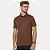 POLO PITT MANGA CURTA SLIM ALGODÃO MARROM MASCULINO ADULTO - Imagem 1