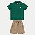 CONJUNTO VERÃO ANGERO BERMUDA E POLO MANGA CURTA MALHA VERDE MASCULINO INFANTIL - Imagem 1