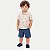 CONJUNTO VERÃO RANDA MUNDU BERMUDA E CAMISA MANGA CURTA MALHA AZUL MASCULINO INFANTIL - Imagem 1