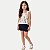 CONJUNTO VERÃO RANDA MUNDU SHORT SAIA E BLUSA REGATA AZUL E OFFWHITE FEMININO INFANTIL - Imagem 1