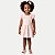 CONJUNTO VERÃO RANDA MUNDU SALOPETE E BLUSA MANGA CURTA MALHA  ROSA FEMININO INFANTIL - Imagem 1