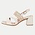 SANDALIA MISSISSIPI SALTO ALTO ACTIVE CREME FEMININO ADULTO - Imagem 1