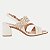 SANDALIA MISSISSIPI SALTO ALTO ACTIVE CREME FEMININO ADULTO - Imagem 2
