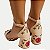 SANDALIA DAKOTA SALTO ALTO ACTIVE BEGE FEMININO ADULTO - Imagem 2