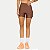 SHORT DI PAULA POLIAMIDA FITNESS COM BOLSO MARROM FEMININO ADULTO - Imagem 1