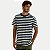 CAMISETA HERING MANGA CURTA COMFORT ALGODÃO LISTRADA AZUL MARINHO MASCULINO ADULTO - Imagem 1