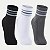 MEIA LUPO KIDS PACOTE COM 3 MEIAS SOQUETE PRETO,BRANCO E CINZA MASCULINO INFANTIL - Imagem 1