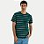 CAMISETA HERING MANGA CURTA COMFORT ALGODÃO LISTRADA VERDE MASCULINO ADULTO - Imagem 1
