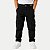 CALÇA NACIONAL JEANS BRIM COM ELASTANO CARGO PRETO MASCULINO INFANTIL - Imagem 1