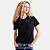 BLUSA HERING MANGA CURTA TSHIRT ALGODÃO LISA PRETO FEMININO ADULTO - Imagem 1
