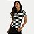 BLUSA HERING MANGA CURTA POLO ALGODÃO LISTRADA PRETO FEMININO ADULTO - Imagem 1