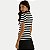BLUSA HERING MANGA CURTA POLO ALGODÃO LISTRADA PRETO FEMININO ADULTO - Imagem 2