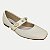 SAPATILHA MOLECA BICO QUADRADO OFFWHITE FEMININO ADULTO - Imagem 2