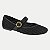 SAPATILHA MOLECA BICO QUADRADO TRAMADO PRETO FEMININO ADULTO - Imagem 1