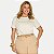BLUSA LUNENDER MANGA CURTA MAIS MULHER MALHA OFFWHITE FEMININO ADULTO - Imagem 1