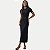 VESTIDO DOCE TRAMA MANGA CURTA MALHA CANELADO PRETO FEMININO ADULTO - Imagem 1