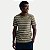 CAMISETA HERING MANGA CURTA COMFORT ALGODÃO LISTRADA VERDE MASCULINO ADULTO - Imagem 1