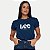 BLUSA LEE MANGA CURTA TSHIRT ALGODÃO SILKADA AZUL MARINHO FEMININO ADULTO - Imagem 1
