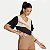 BLUSA MIRA VEST MANGA CURTA MISTA ESTAMPADA PRETO FEMININO ADULTO - Imagem 1