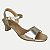 SANDALIA COMFORT FLEX SALTO ALTO ACTIVE COMFORT OURO FEMININO ADULTO - Imagem 2