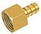 ESPIGA LATÃO 1/2 NPT(I) x BM 3/8  (ROSCA FÊMEA) - Imagem 1