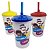 Copo Twister 500ml Branco com tampa colorida 20 unidades - Imagem 1