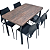 Conjunto com 1 Mesa e 4 Cadeiras - Mesas e Cadeiras para Restaurante REF 6080 - Imagem 2
